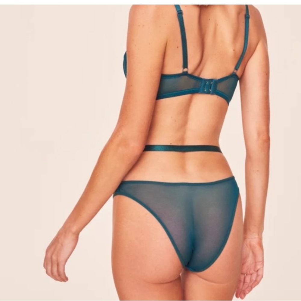 Adore Me Kaia Contour Purple Lace Lingerie Set Bra Panties 34C - Picture 4 of 6